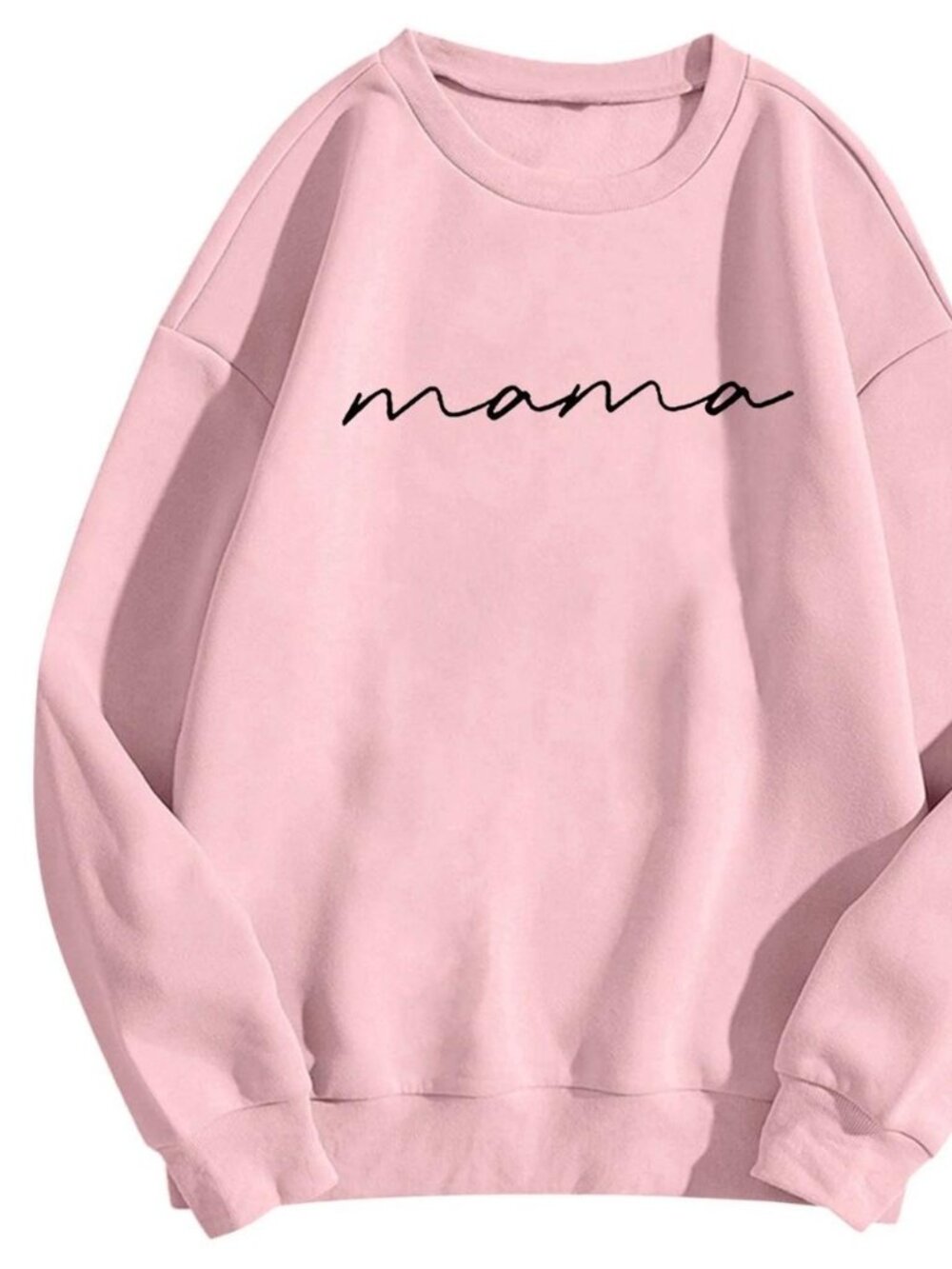 Women's "Mama" Graphic Crewneck Sweatshirt – Pink Small